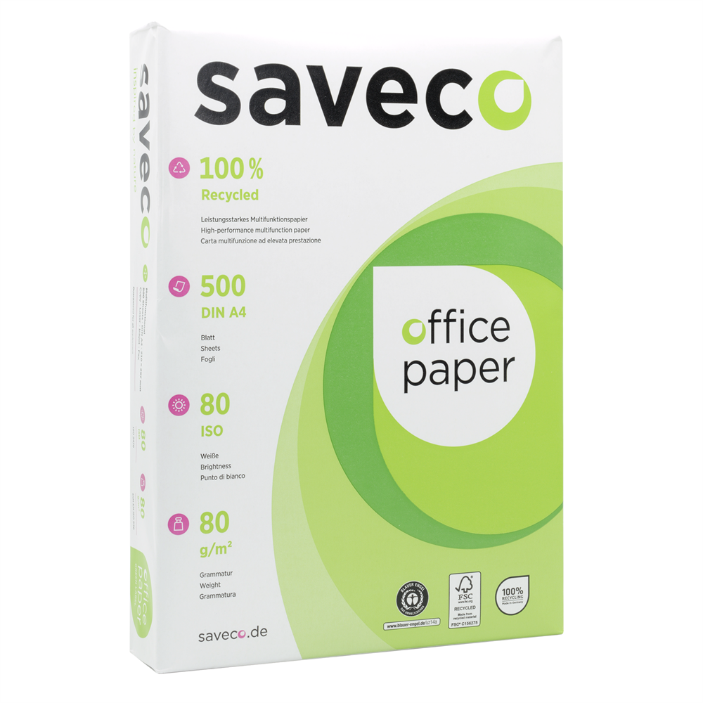 Kancelársky papier A4 80g, 500ks, Saveco Green Label