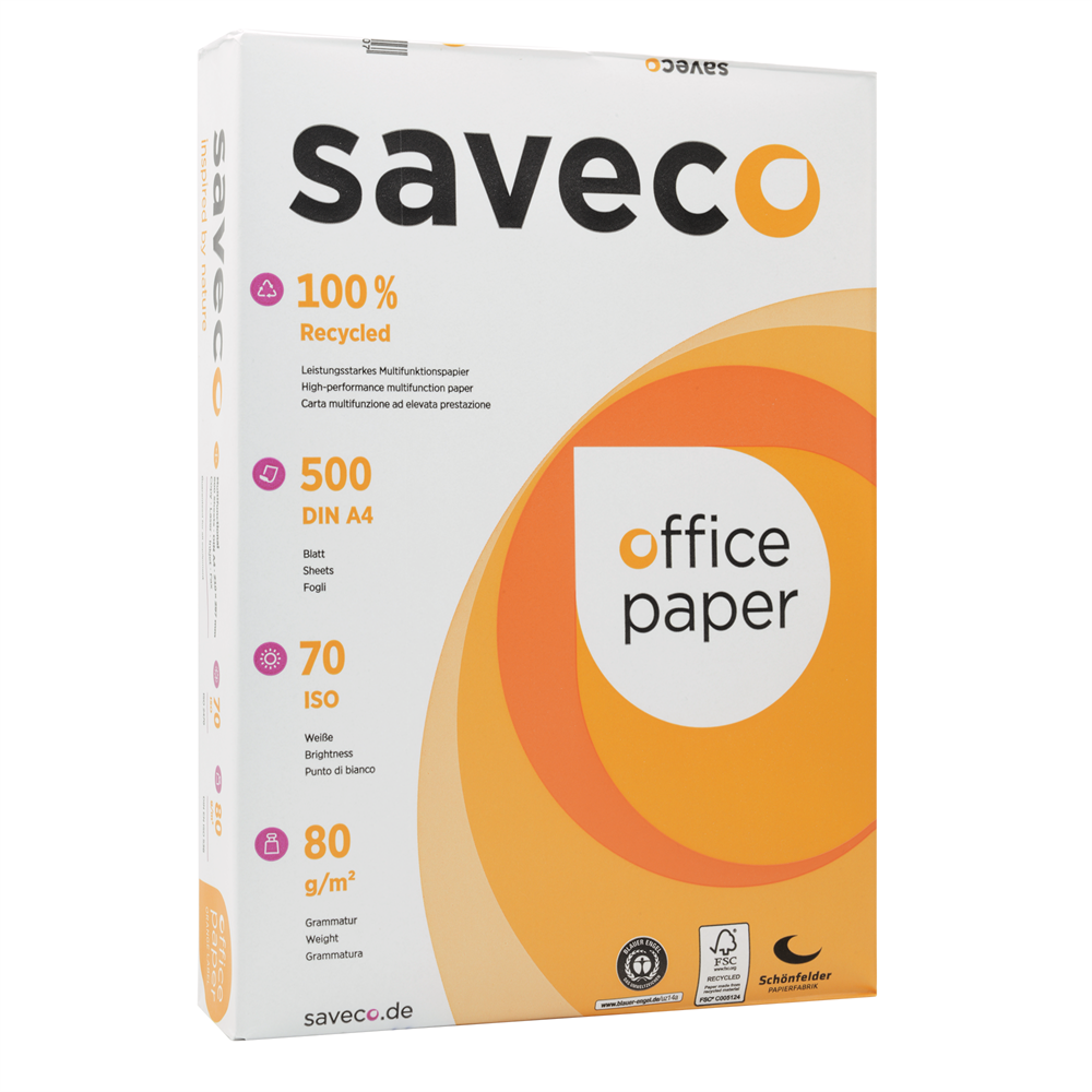Kancelársky papier A4 80g, 500ks, Saveco Orange Label