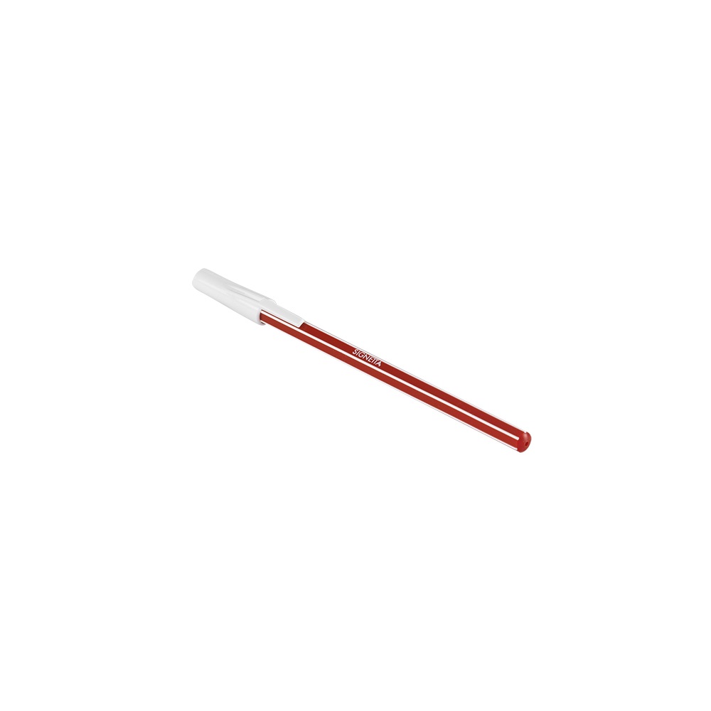 Jednorázové guličkové pero ICO SIGNETTA, náplň červená