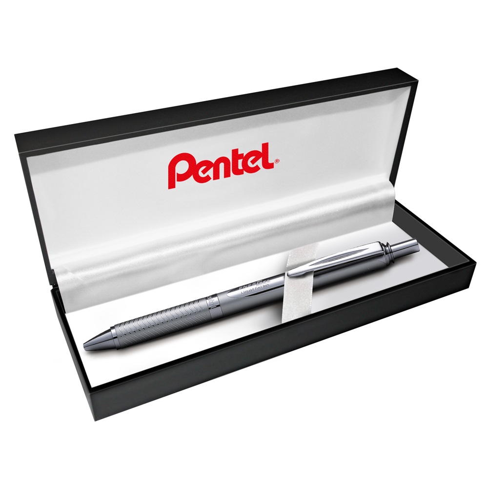 Roller gélový strieborný Pentel Energel BL407-A náplň modrá