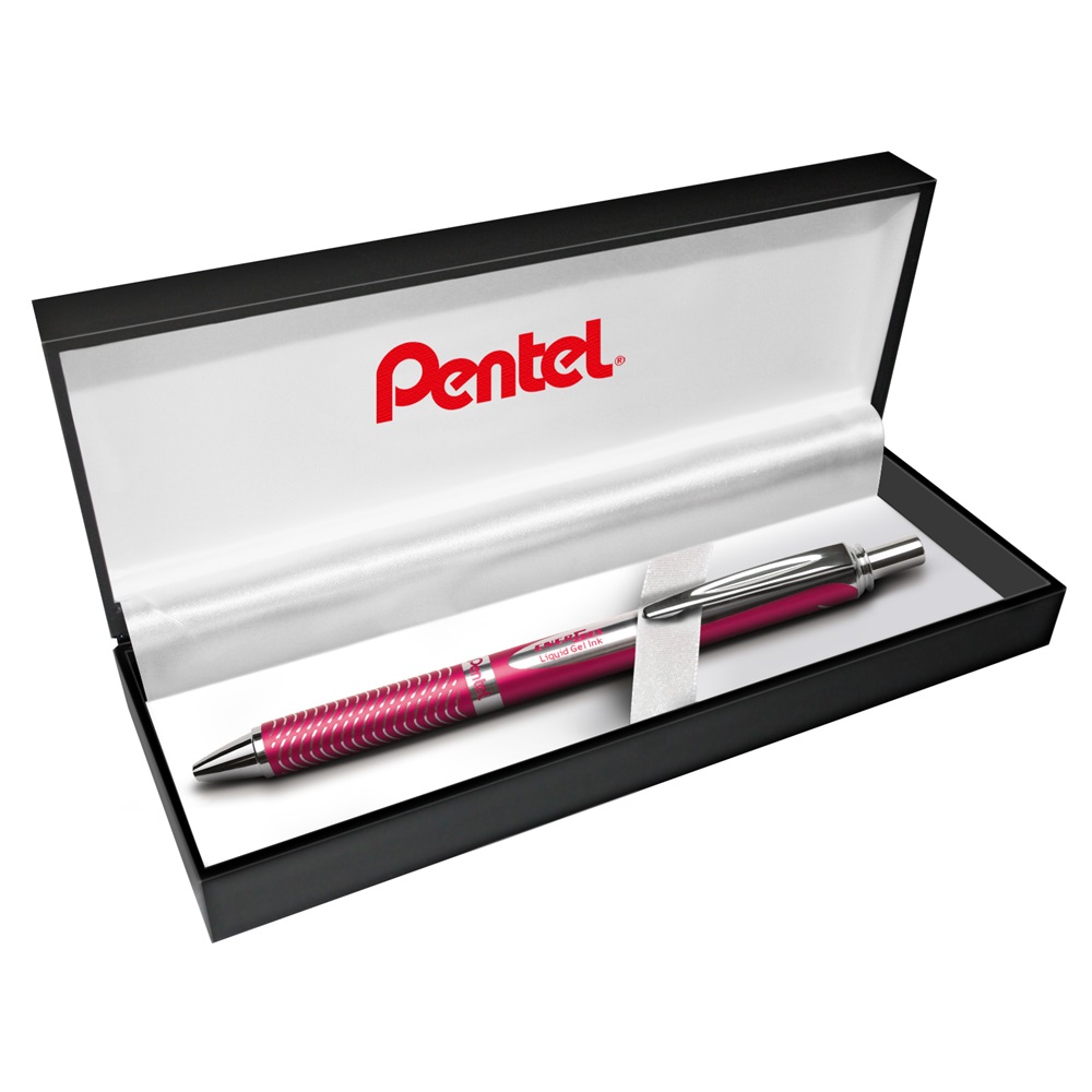 Roller gélový červený Pentel Energel BL407B-A náplň modrá