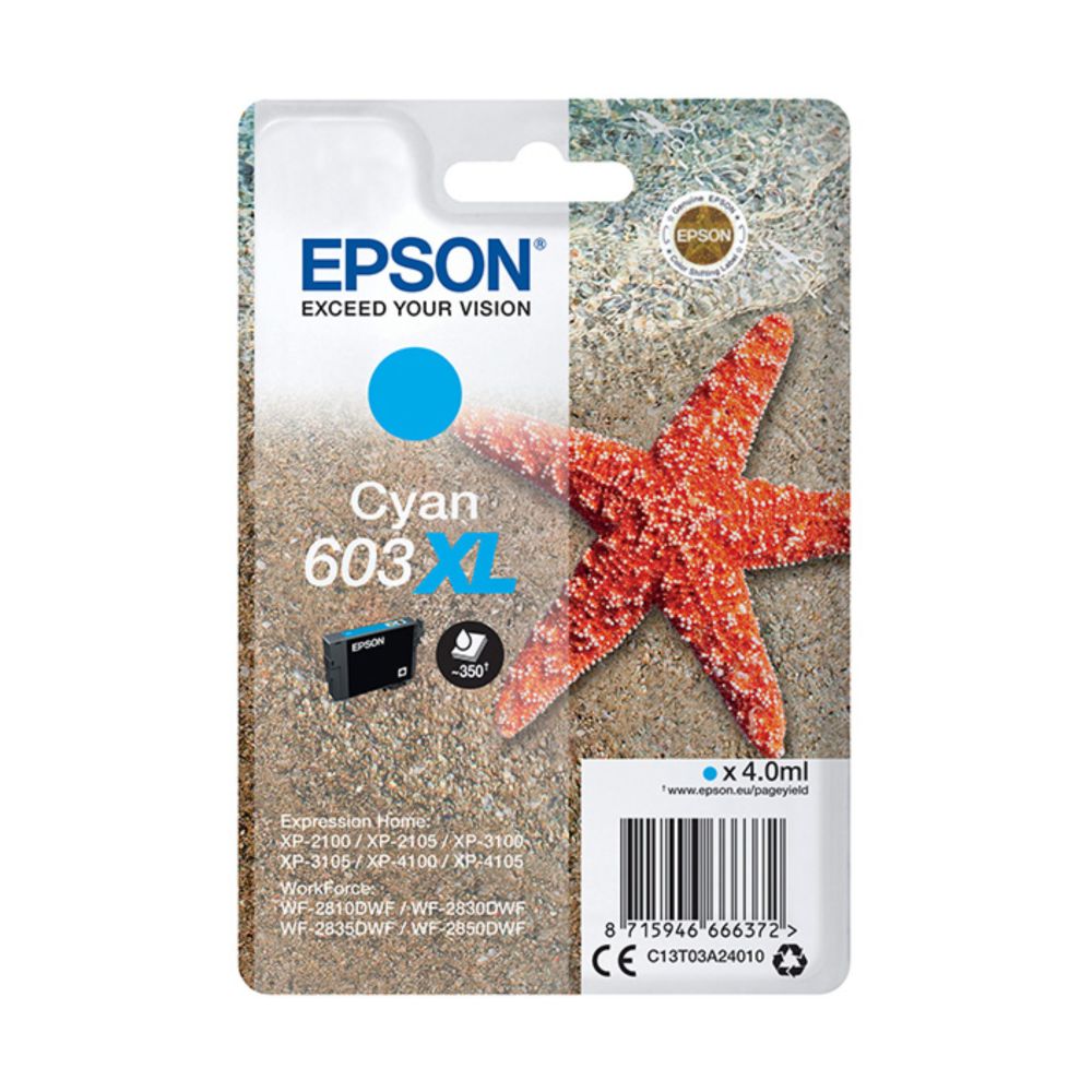 Epson 603XL (C13T03A24010) Cyan ORIGINAL
