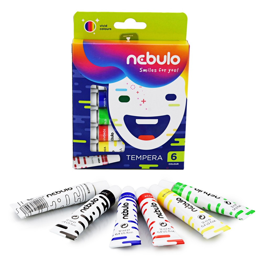 Temperové farby Nebulo 6 farieb 12ml