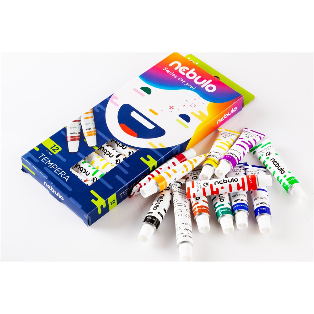 Temperové farby Nebulo 12 farieb 12ml