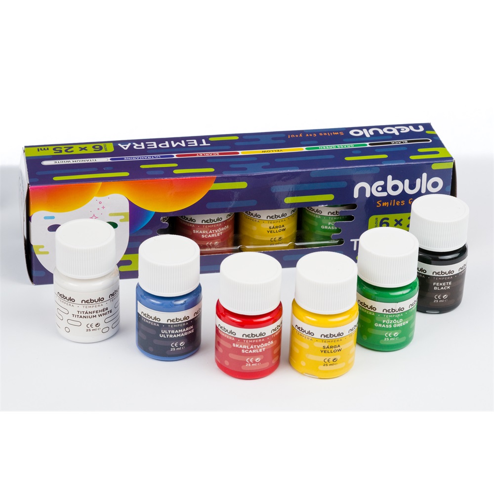 Temperové farby Nebulo 6 farieb 25ml