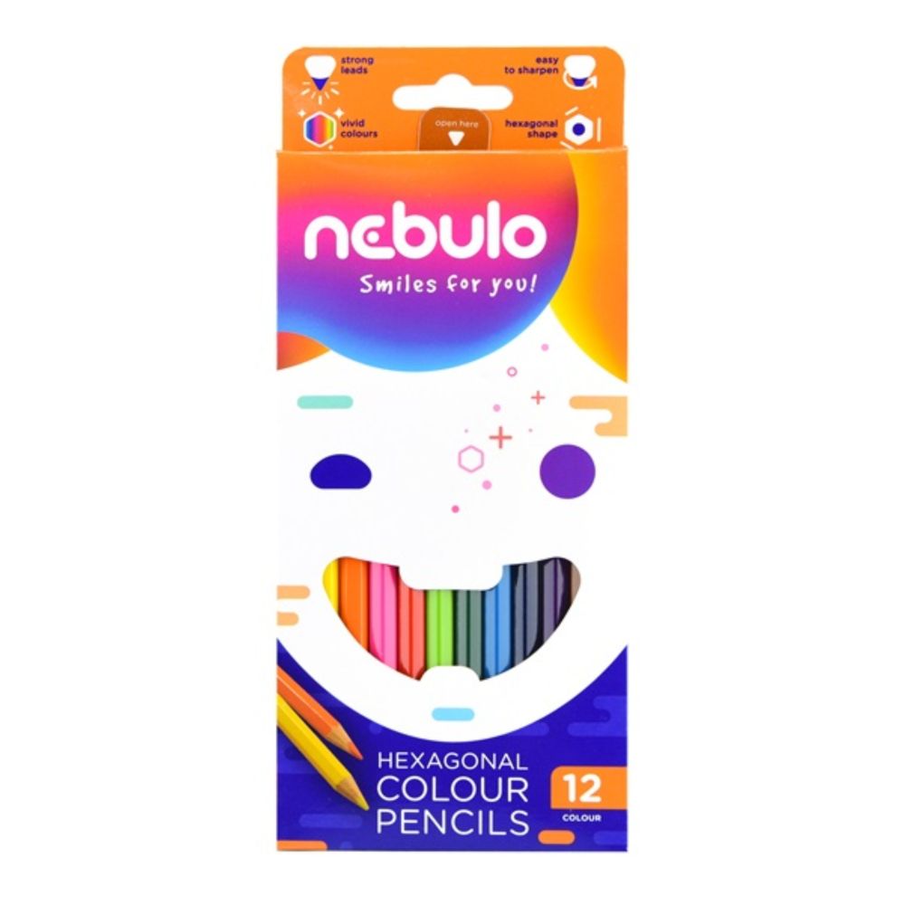 Sada farebných ceruziek Nebulo 12 farieb