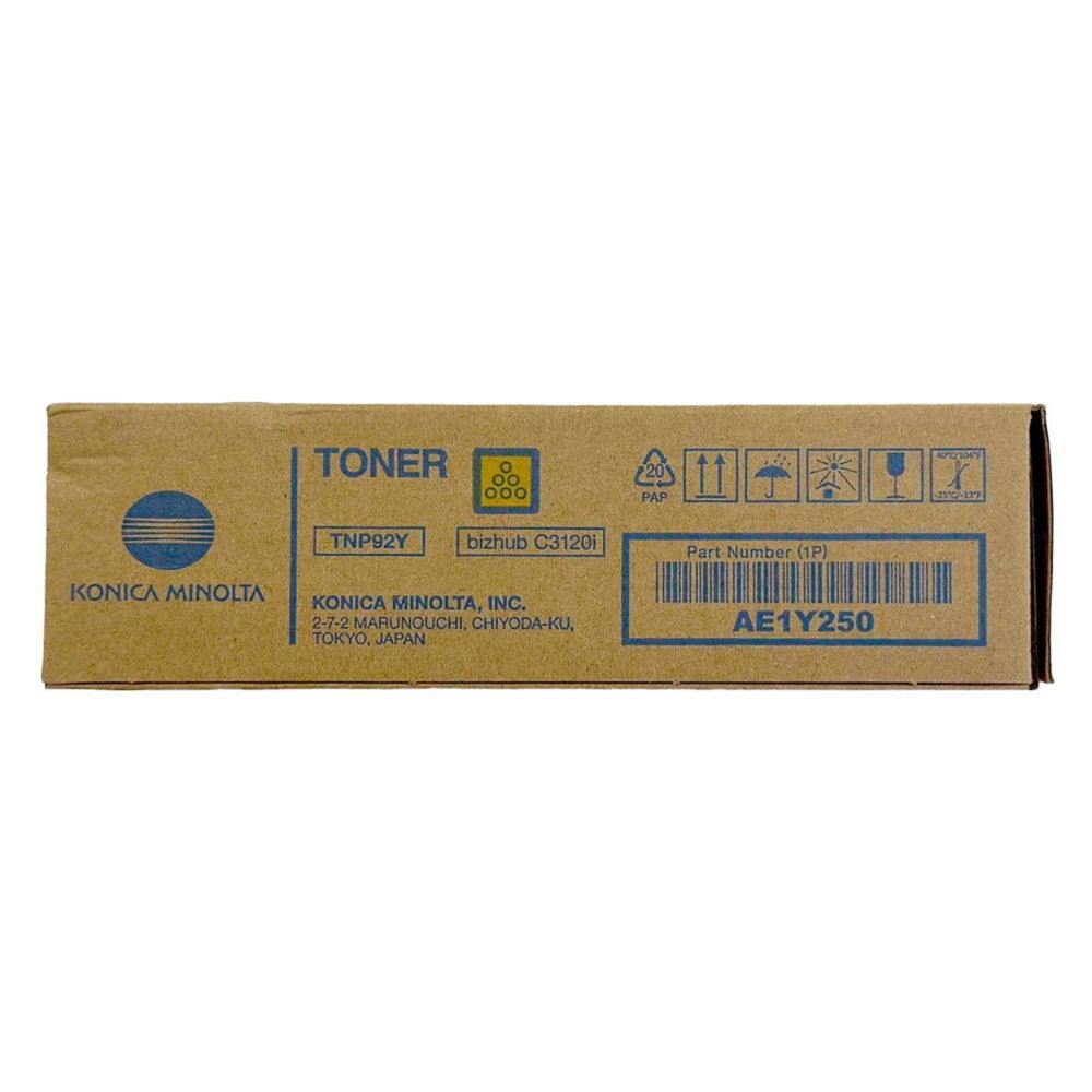 Konica Minolta TNP92 (AE1Y250) Yellow Original toner