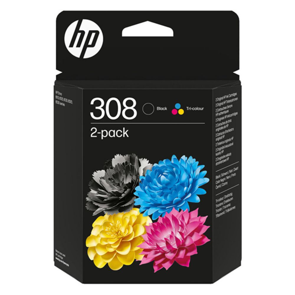 HP 308 (6L6S6UE) Black + Color ORIGINAL 2 PACK