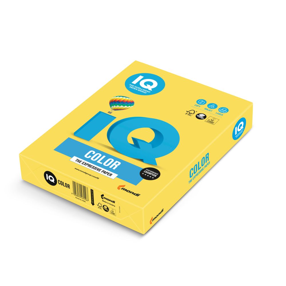 Farebný kopírovací papier A4 80g 500ks, IQ Intense Canary Yellow