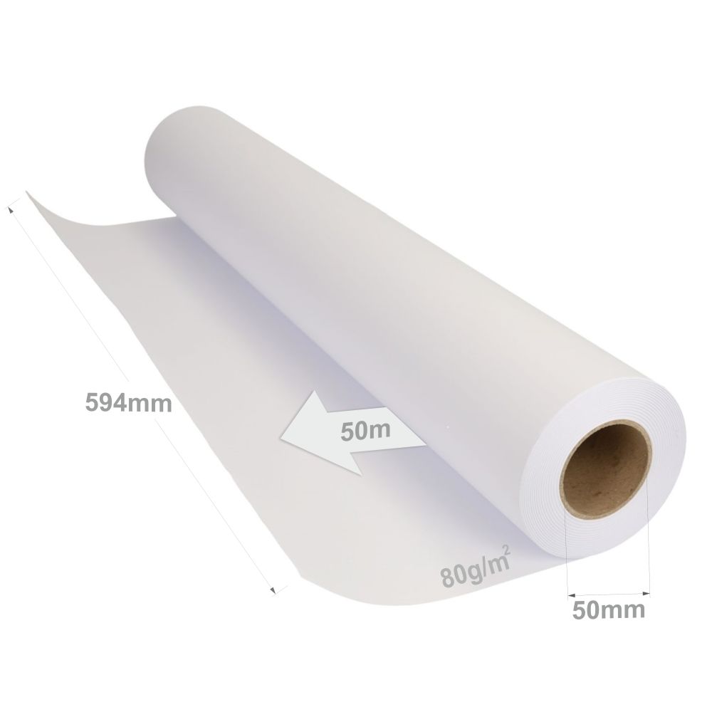 Plotrová rola 594mm/50mm/80g, návin 50m