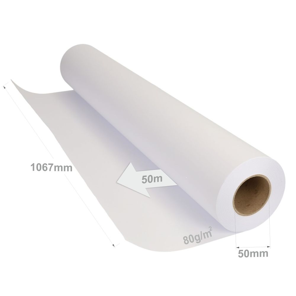 Plotrová rola 1067mm/50mm/80g, návin 50m