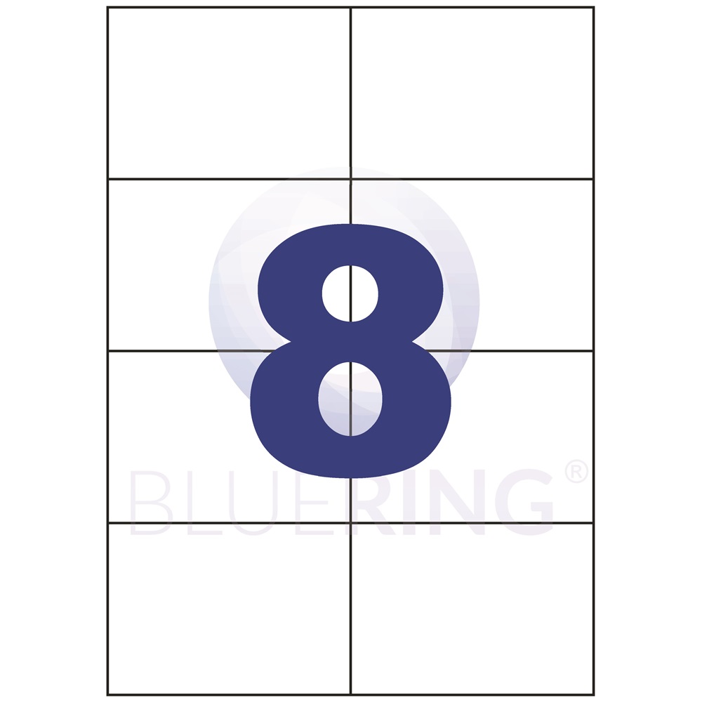Etikety samolepiace 105x74mm (8/A4), 100ks, Bluering®