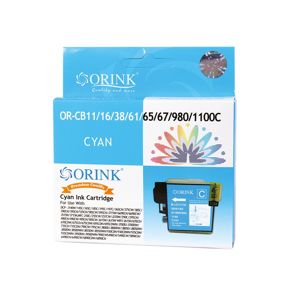 Brother CB11/LC975/LC980/LC985/LC1100XL Cyan ORINK PREMIUM