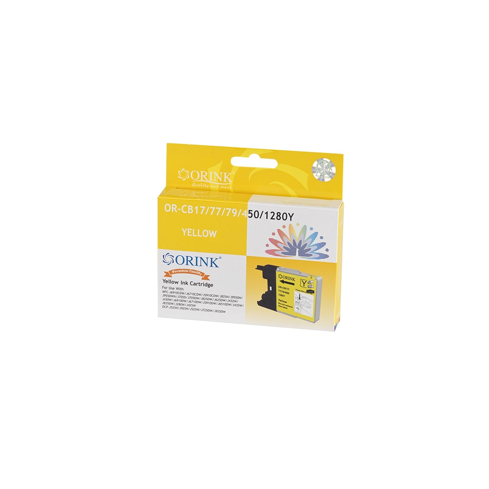 Brother LC12/LC1240/LC1280 Yellow ORINK PREMIUM