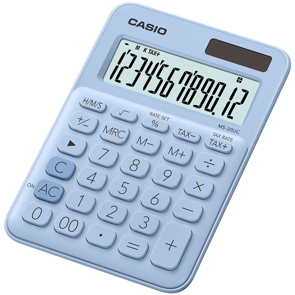 Kalkulačka stolová svetlomodrá, CASIO MS 20 UC