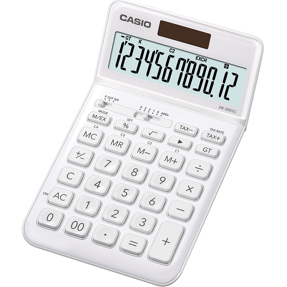 Kalkulačka stolová biela, Casio JW 200SC