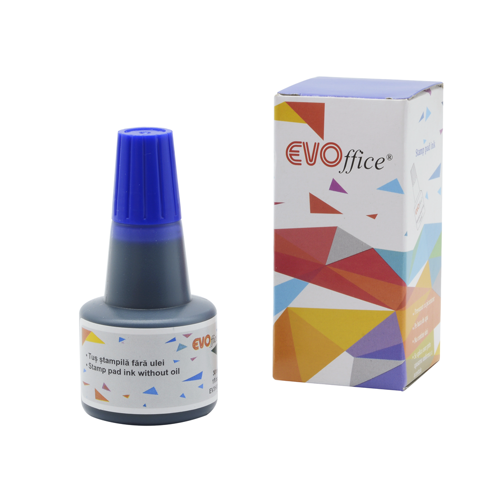 Pečiatková farba 30ml EVO modrá
