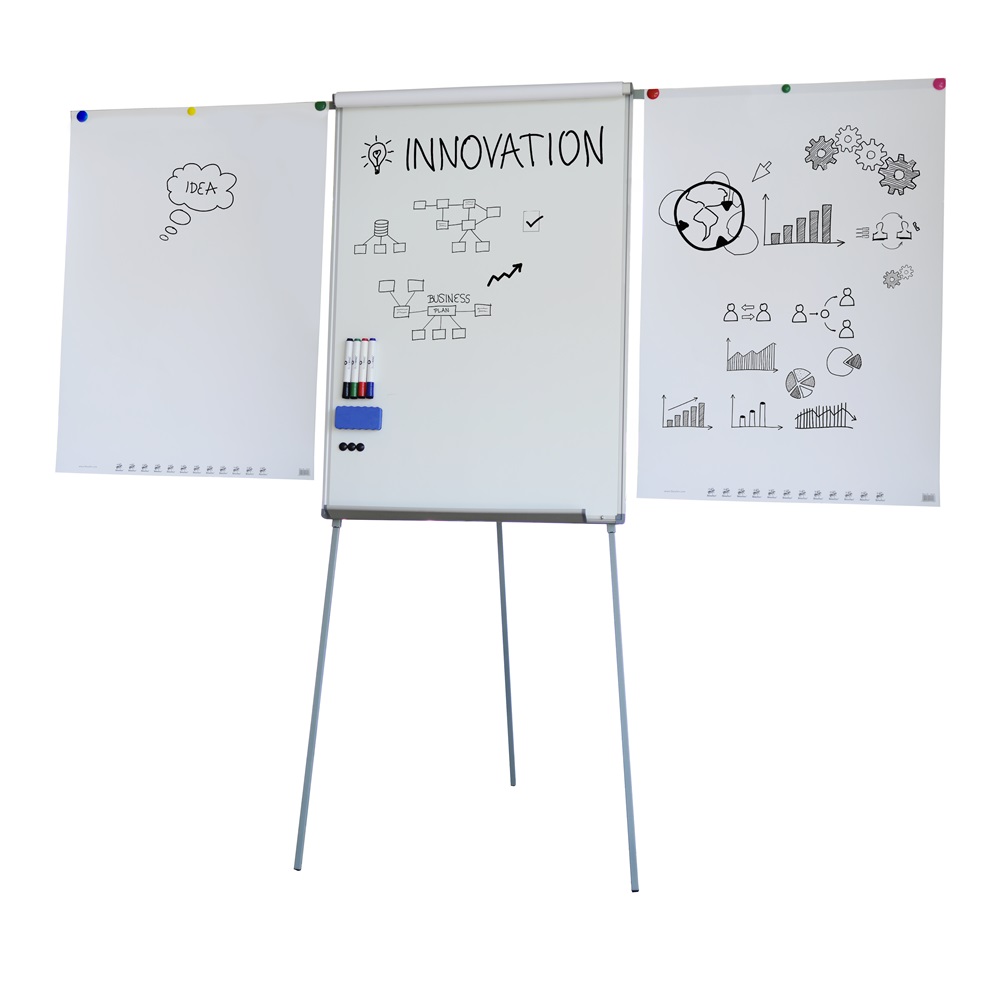 Flipchart magnetický s vysúvacími ramenami 70x100cm, Evo