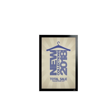 Informačný panel samolepiaci A2, čierny, Durable DURAFRAME POSTER SUN