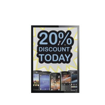 Informačný panel samolepiaci 50x70cm, čierny, Durable DURAFRAME POSTER SUN
