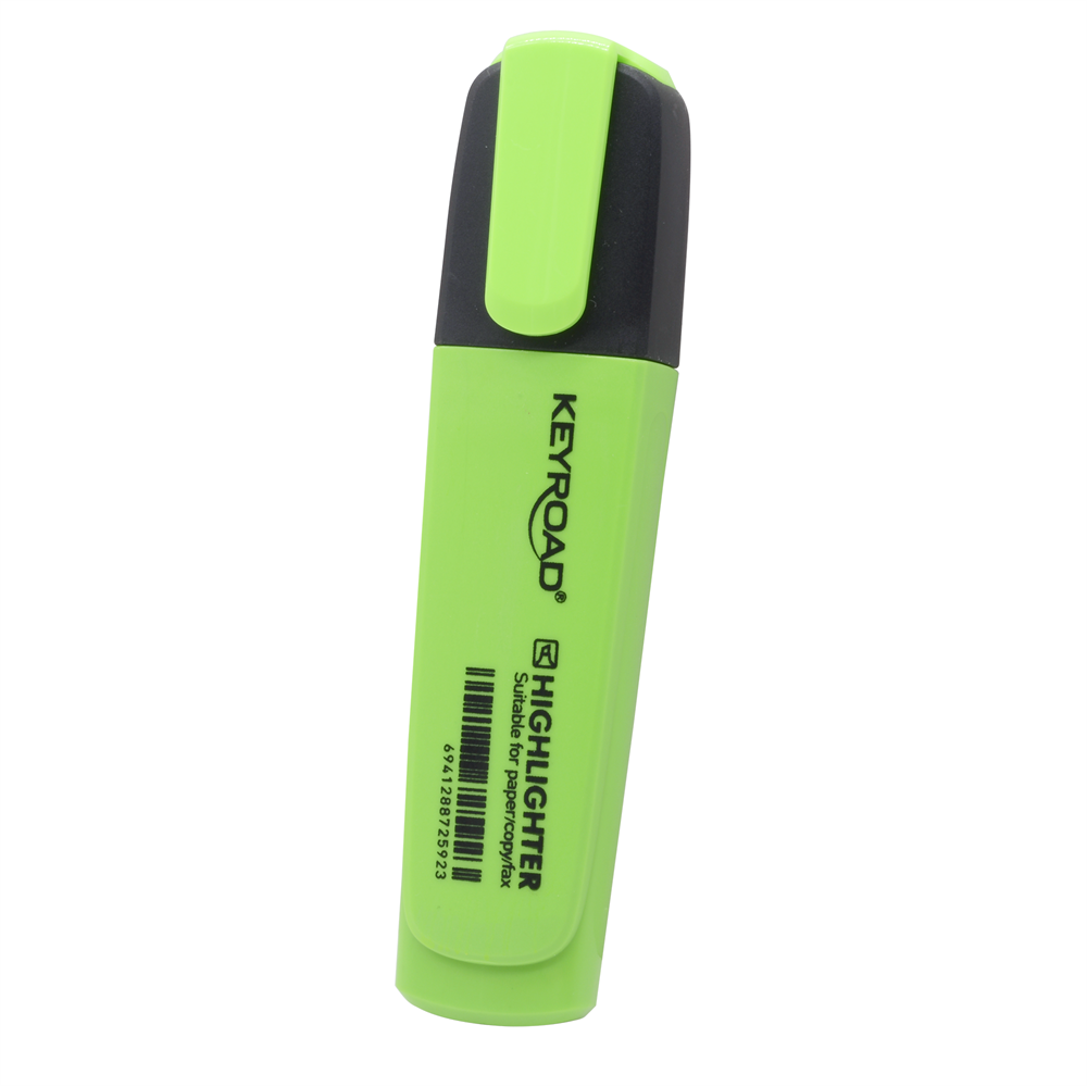 Zvýrazňovač plochý so zrezaným hrotom, KEYROAD FLUO neónovo-zelený