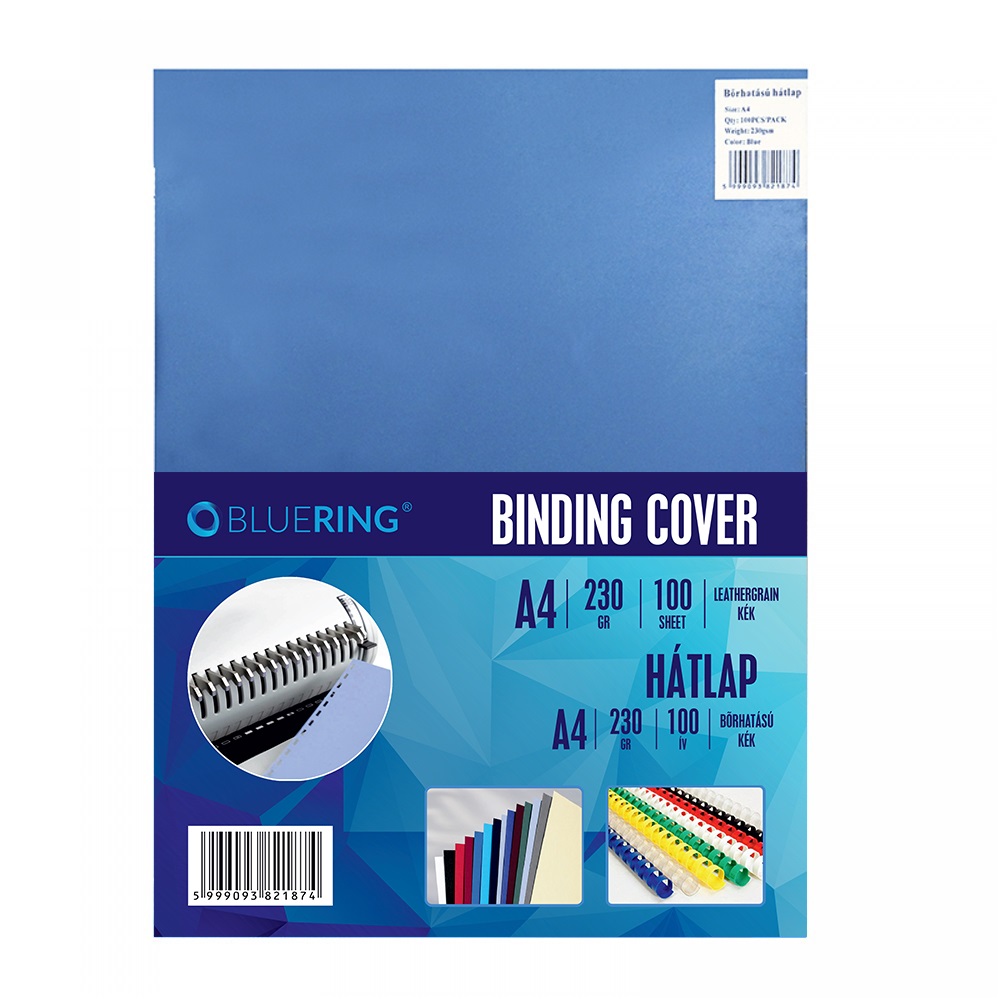 Zadný obal viazania A4 230g 100ks Bluering modrá imitácia kože
