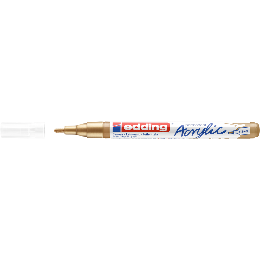 Akrylový popisovač 1-2mm EDDING 5300 zlatý