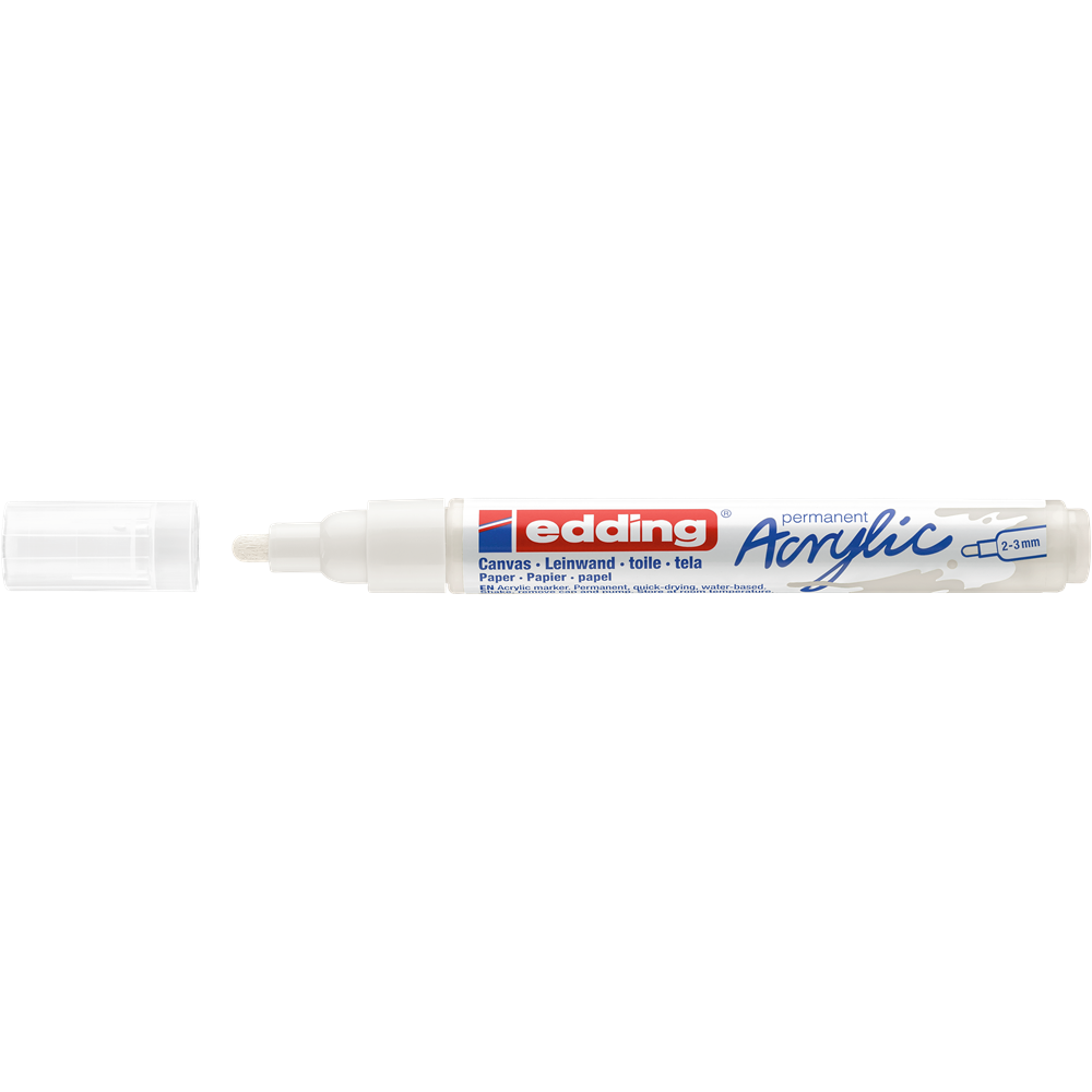 Akrylový popisovač 2-3mm EDDING 5100 biely
