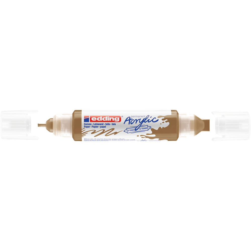 Akrylový popisovač obojstranný 2-3mm a 5-10mm EDDING 5400 zlatý