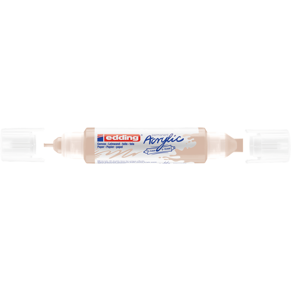 Akrylový popisovač obojstranný 2-3mm a 5-10mm EDDING 5400 béžový