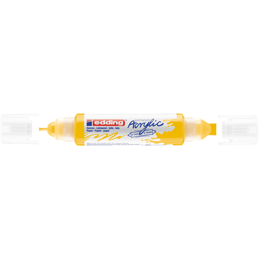 Akrylový popisovač obojstranný 2-3mm a 5-10mm EDDING 5400 žltý