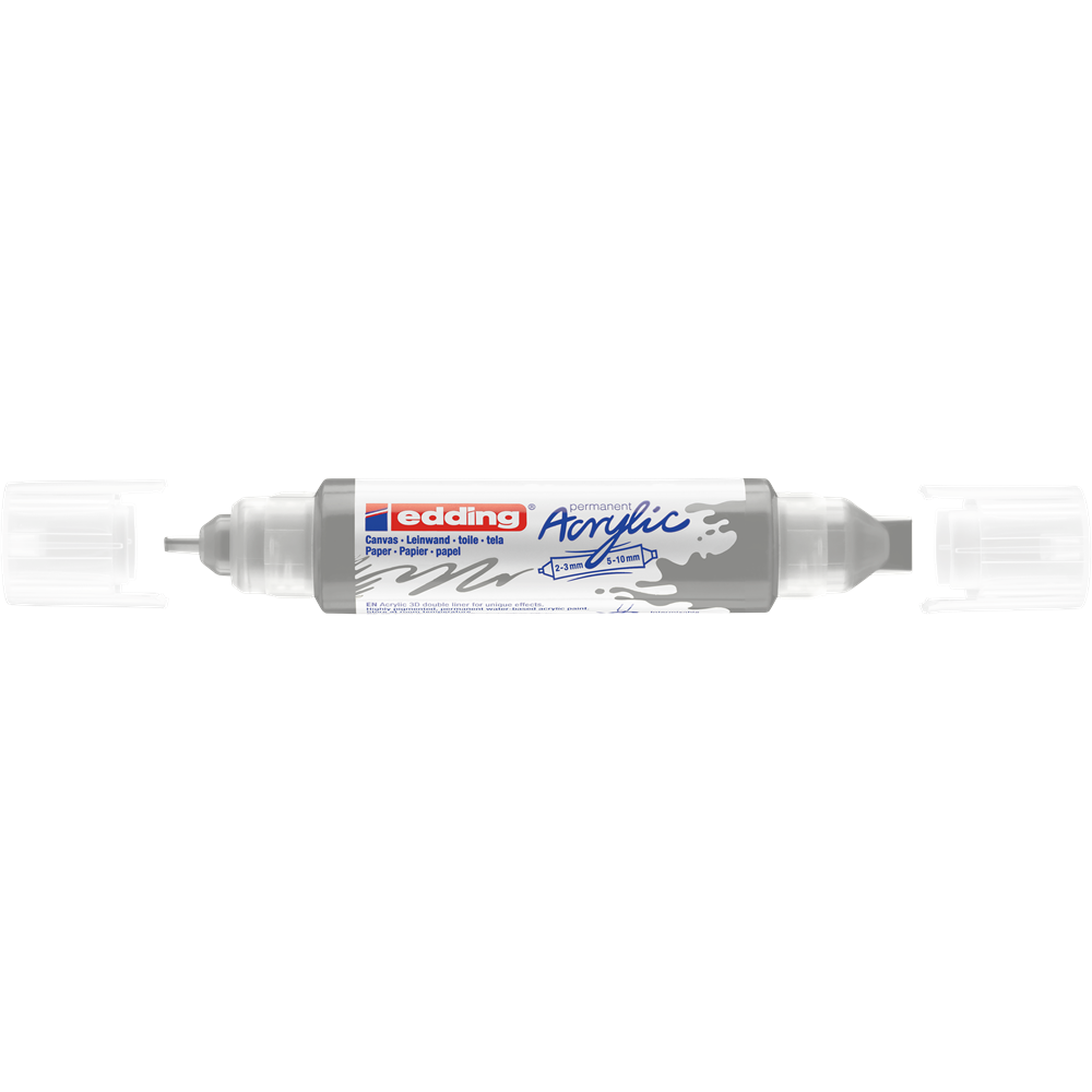 Akrylový popisovač obojstranný 2-3mm a 5-10mm EDDING 5400 strieborný