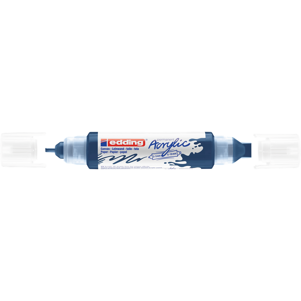 Akrylový popisovač obojstranný 2-3mm a 5-10mm EDDING 5400 tmavomodrý