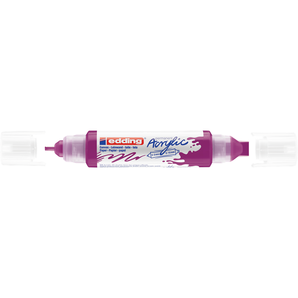 Akrylový popisovač obojstranný 2-3mm a 5-10mm EDDING 5400 fialový