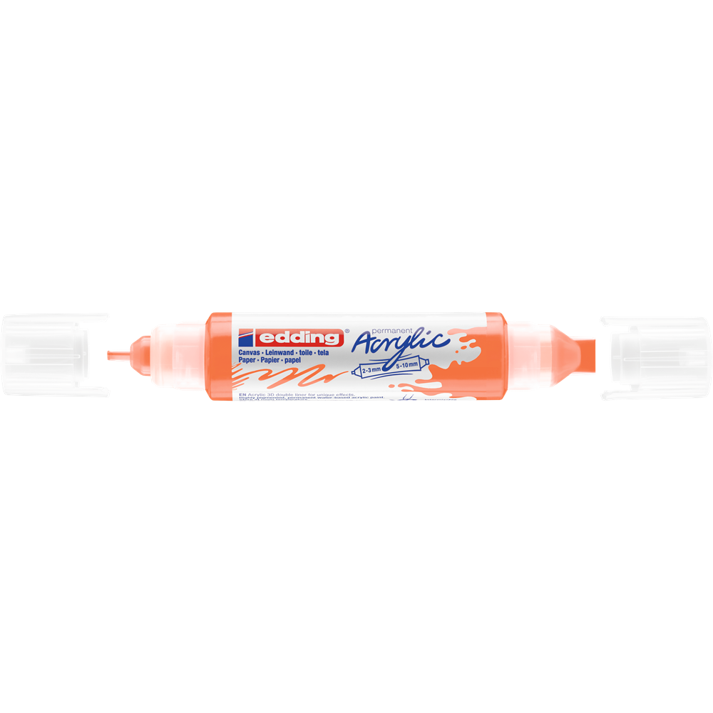 Akrylový popisovač obojstranný 2-3mm a 5-10mm EDDING 5400 neónovo oranžový