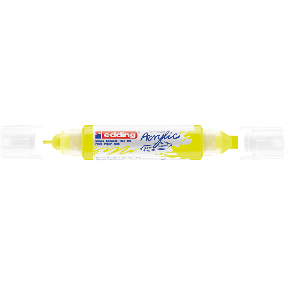 Akrylový popisovač obojstranný 2-3mm a 5-10mm EDDING 5400 neónovo žltý
