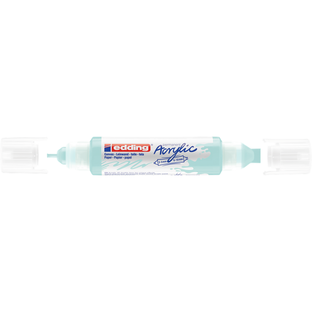 Akrylový popisovač obojstranný 2-3mm a 5-10mm EDDING 5400 pastelovo modrý