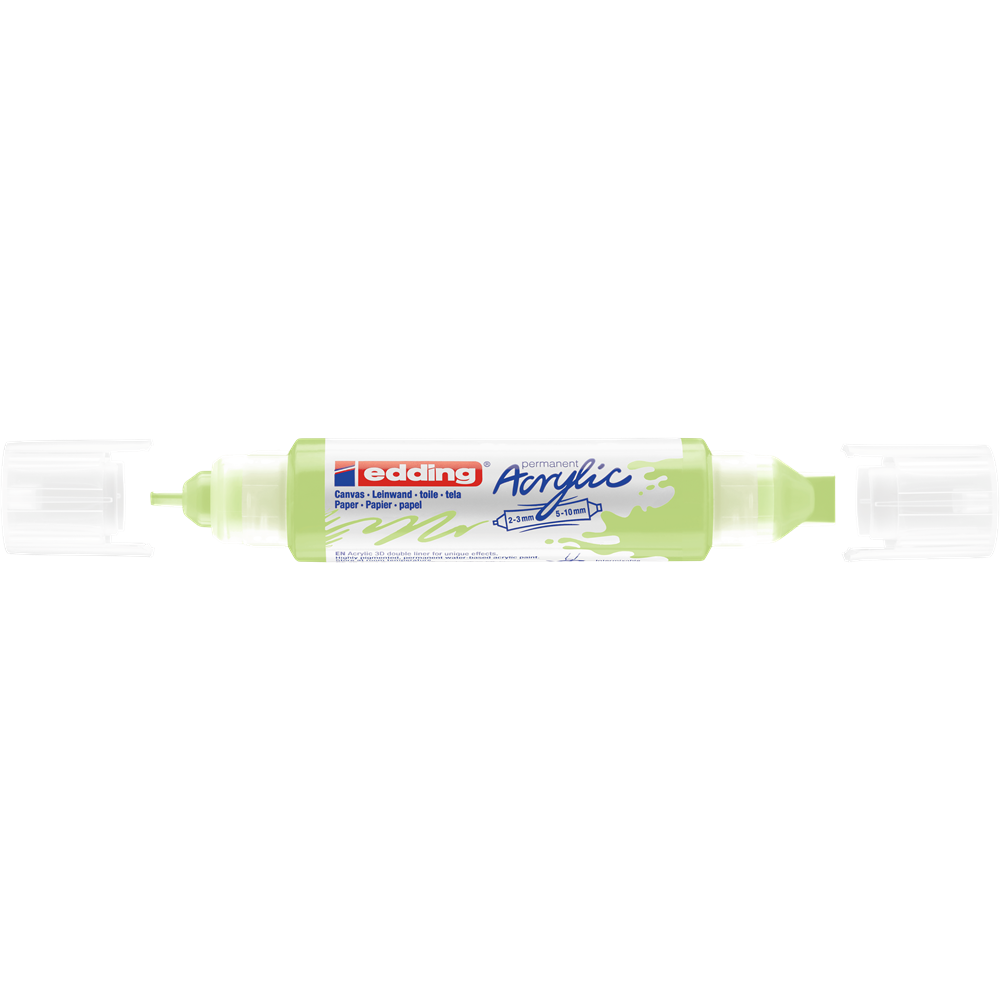 Akrylový popisovač obojstranný 2-3mm a 5-10mm EDDING 5400 pastelovo zelený