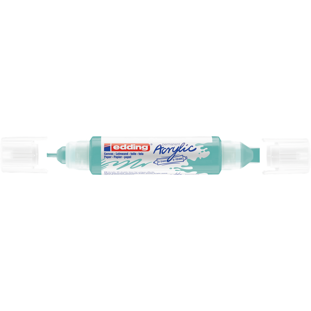 Akrylový popisovač obojstranný 2-3mm a 5-10mm EDDING 5400 tyrkysový