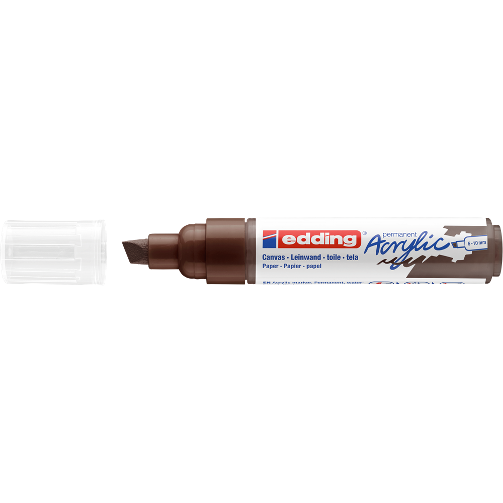 Akrylový popisovač 5-10mm EDDING 5000 tmavohnedý