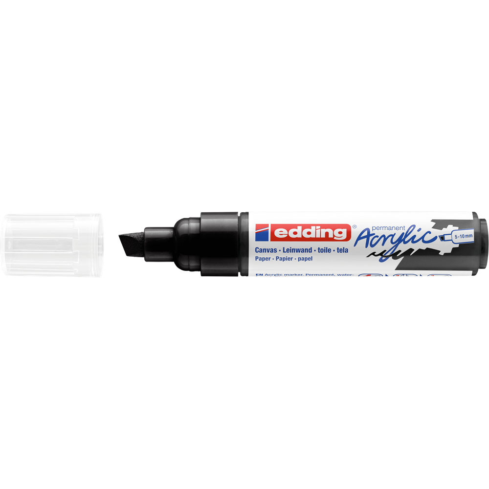Akrylový popisovač 5-10mm EDDING 5000 čierny