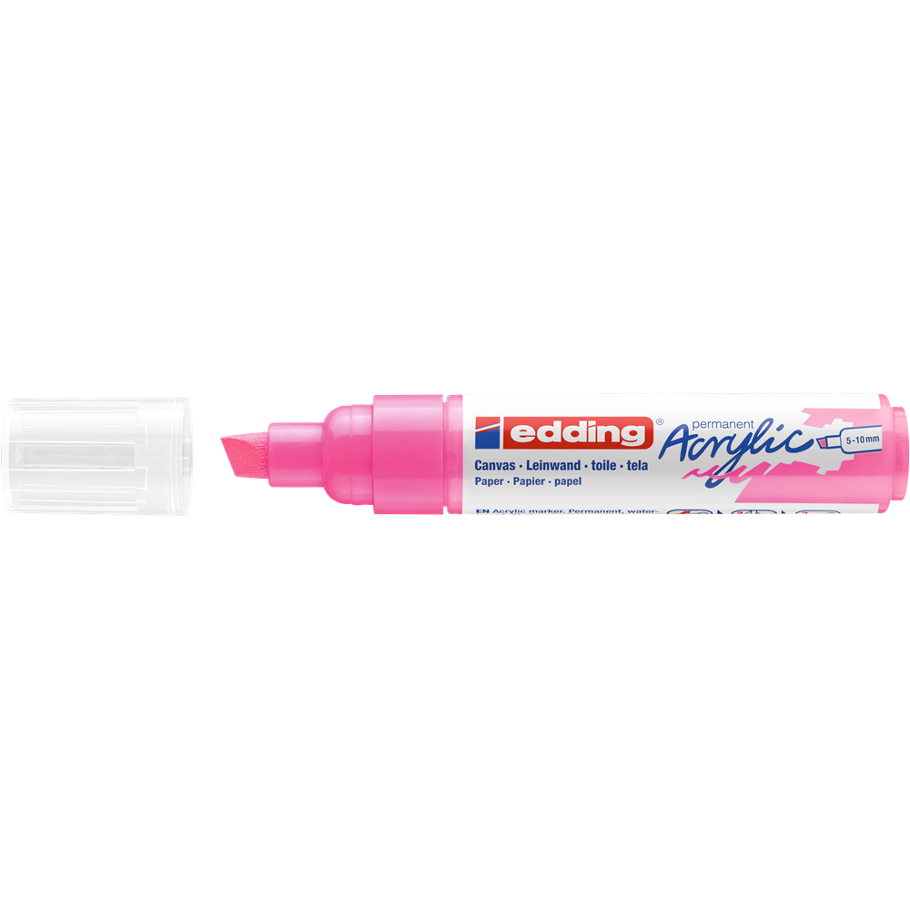 Akrylový popisovač 5-10mm EDDING 5000 neónovo ružový