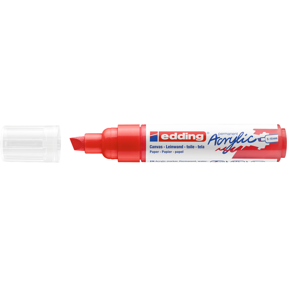 Akrylový popisovač 5-10mm EDDING 5000 červený