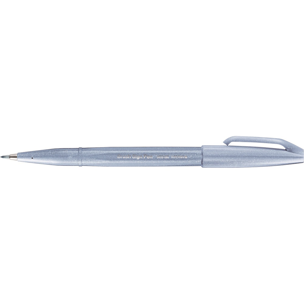 Kaligrafický popisovač s ohybným hrotom, Pentel SES15C-S3X sivomodrý