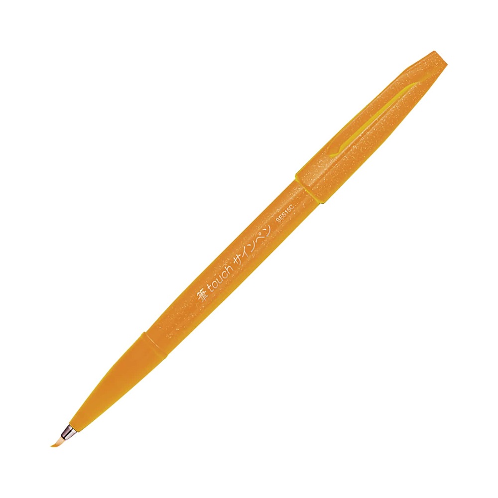 Kaligrafický popisovač s ohybným hrotom, Pentel SES15C-Y žltý