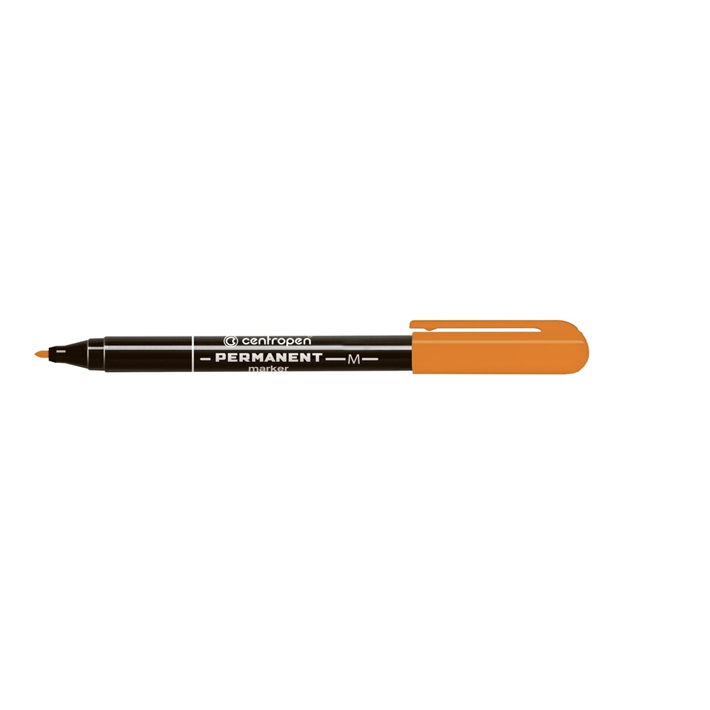 Permanentný popisovač s vláknovým okrúhlym hrotom, Centropen 2846 oranžový