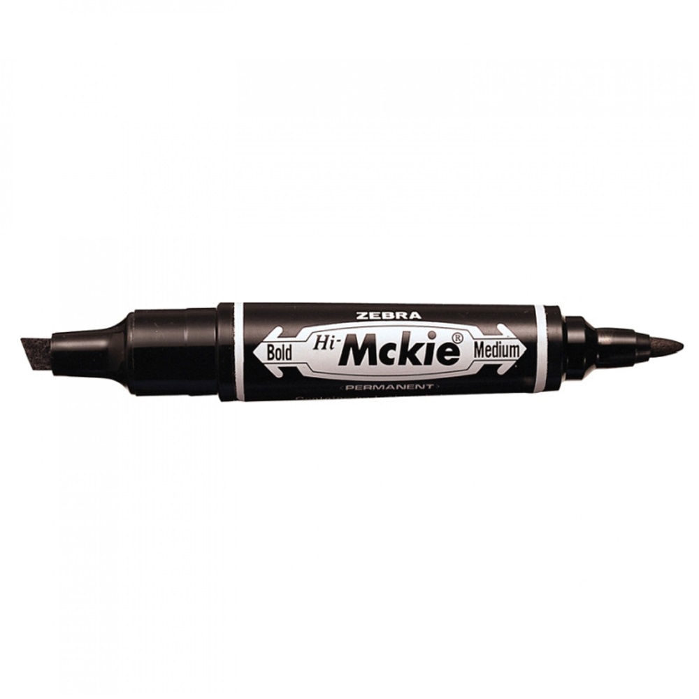 Permanentný popisovač obojstranný ZEBRA HI MCKIE čierny