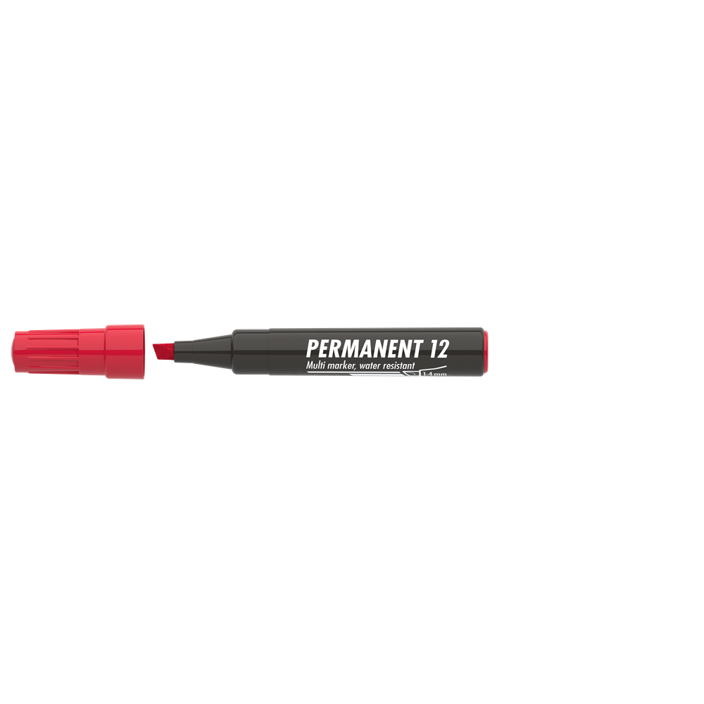 Permanentný popisovač ICO 12 červený