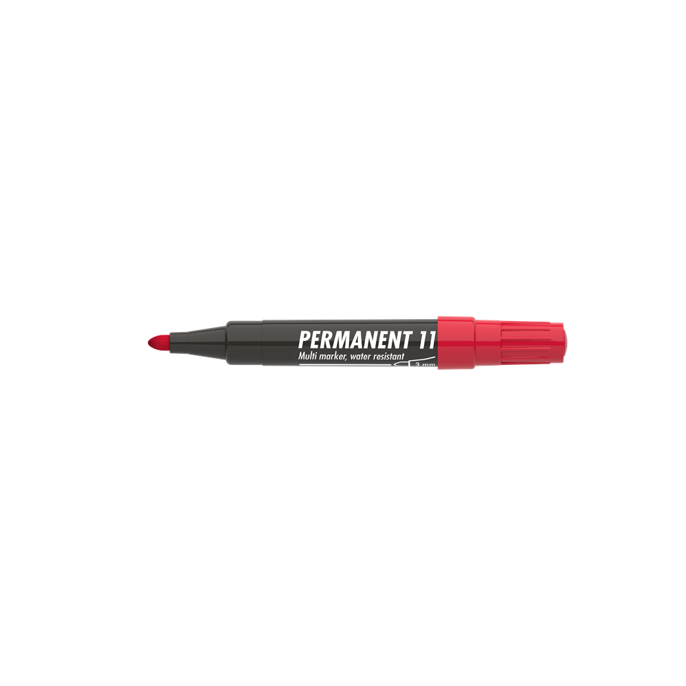 Permanentný popisovač ICO 11 červený