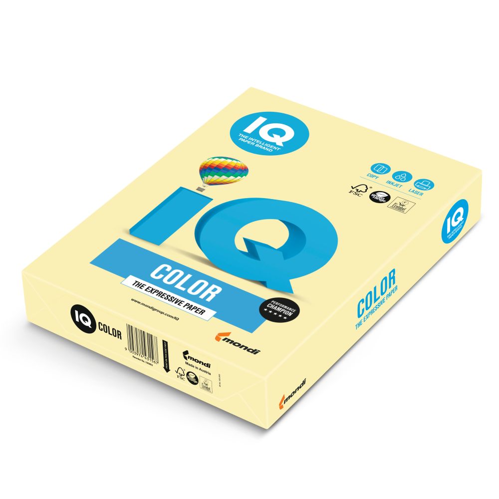 Farebný kopírovací papier A3 160g 250ks, IQ Pastel Yellow